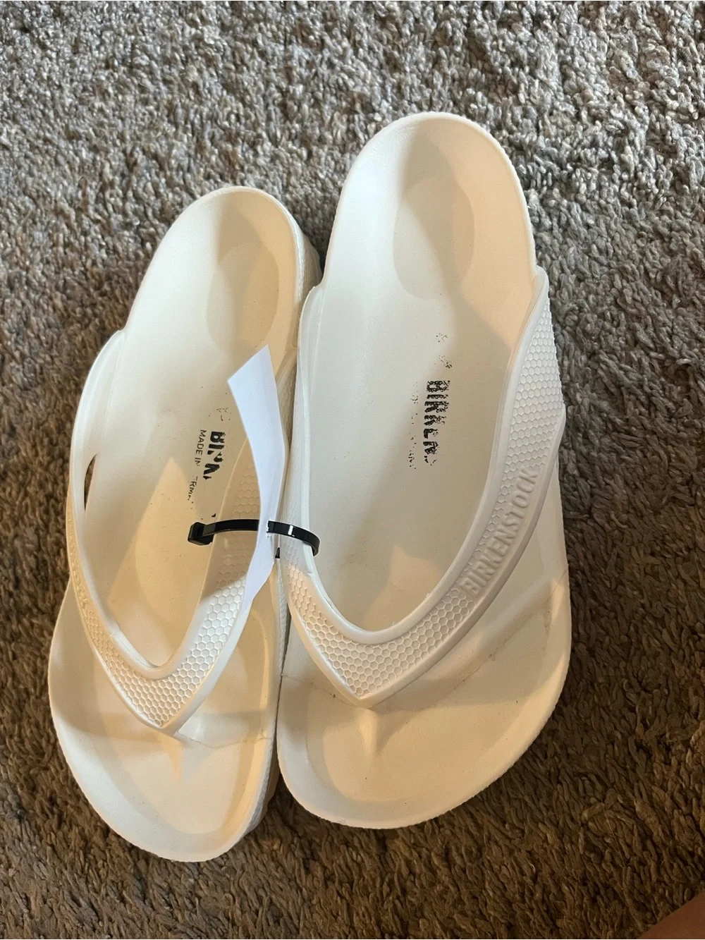 Birkenstock White Contoured EVA Thong Sandals